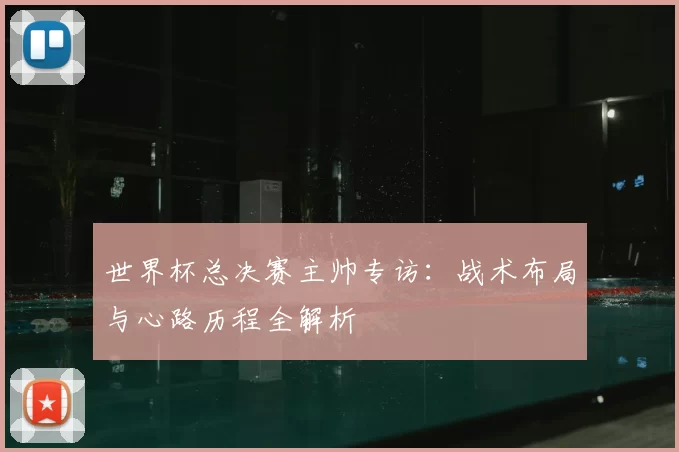 世界杯总决赛主帅专访:战术布局与心路历程全解析